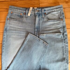 Madewell The High-Rise Slim Crop Boyjean Light Wash Ripped Edition Jeans Size 29